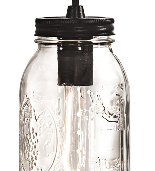 3.75" Wide Clear Glass Mason Jar Pendant 2 | The Cabin Shack