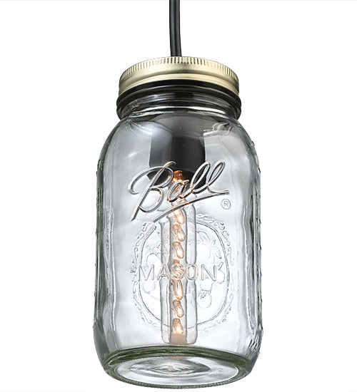 3.75" Wide Clear Glass Mason Jar Wall Sconce 2 | The Cabin Shack