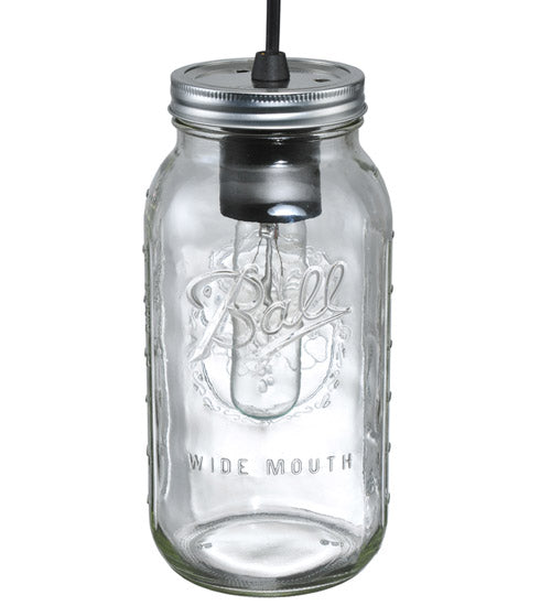 4.75" Wide Clear Glass Mason Jar Pendant 2 | The Cabin Shack