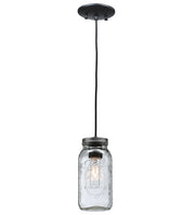 4.75" Wide Clear Glass Mason Jar Pendant | The Cabin Shack