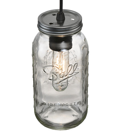 4.75" Wide Clear Glass Mason Jar Pendant 3 | The Cabin Shack