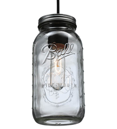 4.75" Wide Clear Glass Mason Jar Pendant 5 | The Cabin Shack