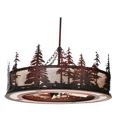 44" Wide Pine Forest Chandelier Fan 5 | The Cabin Shack