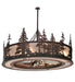 44" Wide Pine Forest Chandelier Fan | The Cabin Shack