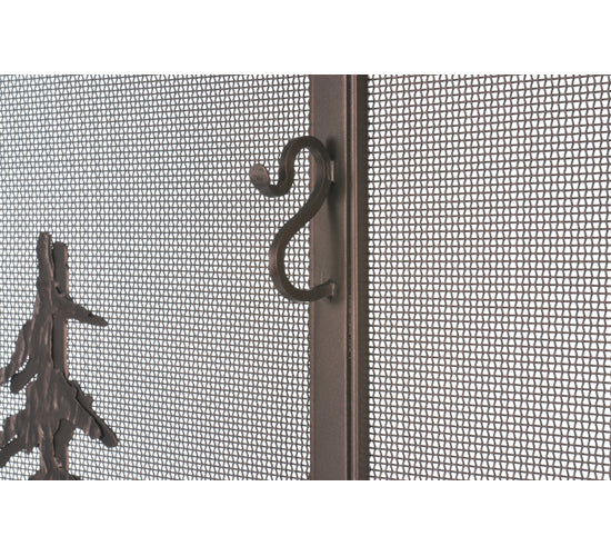 47" Wide Pine Forest Fireplace Screen 1 | The Cabin Shack
