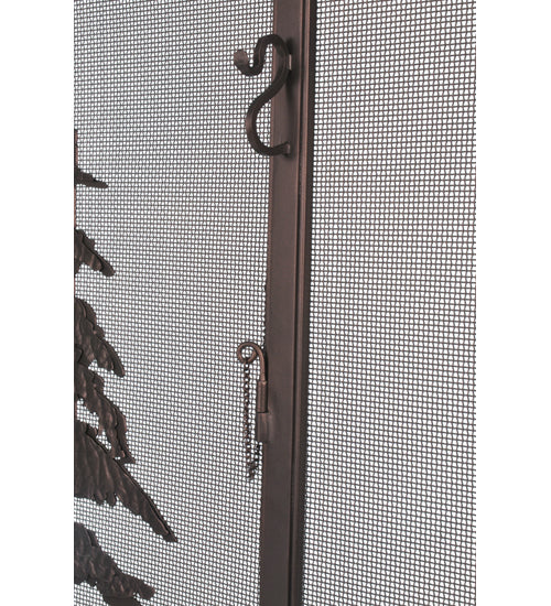 47" Wide Pine Forest Fireplace Screen 3 | The Cabin Shack