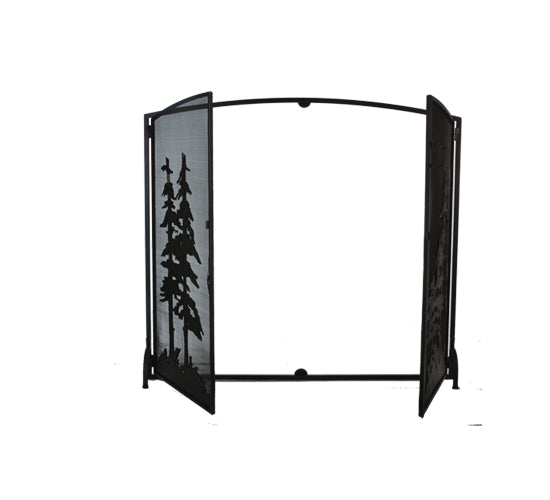 47" Wide Pine Forest Fireplace Screen 6 | The Cabin Shack