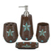 4PC Turquoise Star Bathroom Set | The Cabin Shack