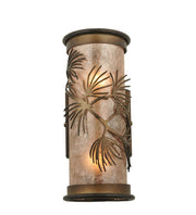 5" Wide Silver Pine Wall Sconce | The Cabin Shack