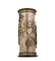 5" Wide Silver Pine Wall Sconce 1 | The Cabin Shack