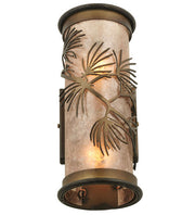 5" Wide Silver Pine Wall Sconce 2 | The Cabin Shack