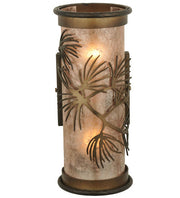 5" Wide Silver Pine Wall Sconce 3 | The Cabin Shack