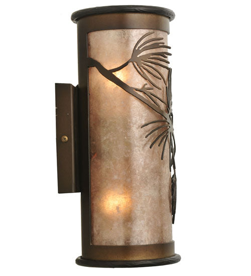 5" Wide Silver Pine Wall Sconce 4 | The Cabin Shack