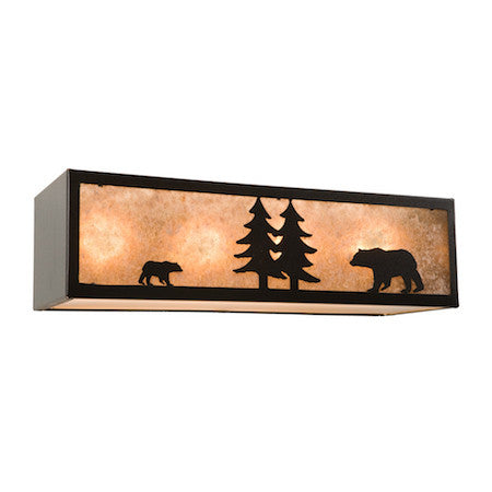 Bear vanity light top