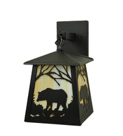 Black Majestic Woodland Bear Wall Sconce corner  | The Cabin Shack