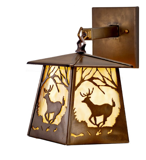 Antique Copper Woodland Deer Trail Mountain Wall Sconce | The Cabin Shack