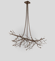 72" Long Budding Forest Pine Chandelier 4 | The Cabin Shack