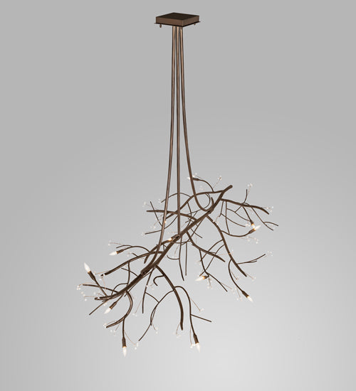 72" Long Budding Forest Pine Chandelier 5 | The Cabin Shack