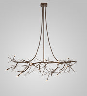 72" Long Budding Forest Pine Chandelier 6 | The Cabin Shack