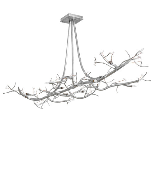 72" Long Silver Pine Chandelier 1 | The Cabin Shack