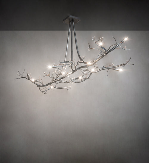 72" Long Silver Pine Chandelier 4 | The Cabin Shack
