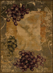 Wine Vineyard Green Rustic Rug Collection | The Cabin Shack