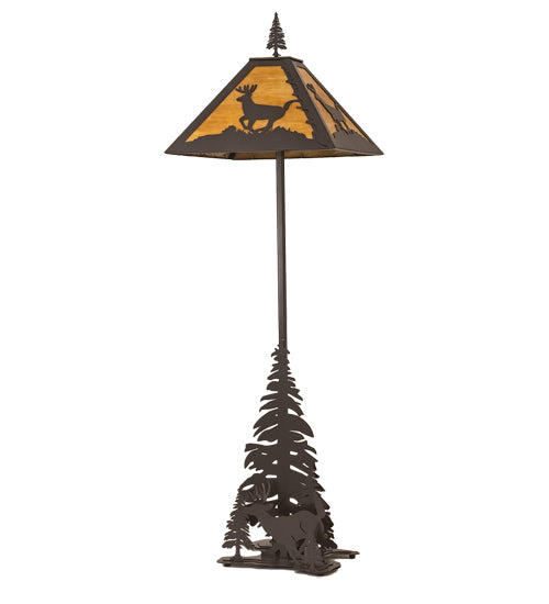 77" High Pine Tree Deer Floor Lamp 6 | The Cabin Shack