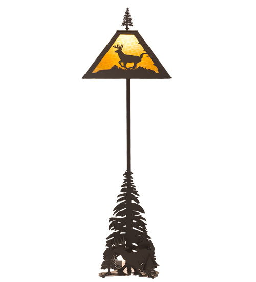 77" High Pine Tree Deer Floor Lamp 5 | The Cabin Shack