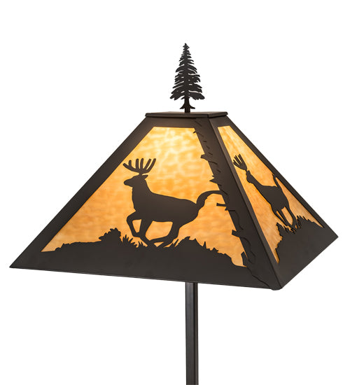 77" High Pine Tree Deer Floor Lamp 3 | The Cabin Shack