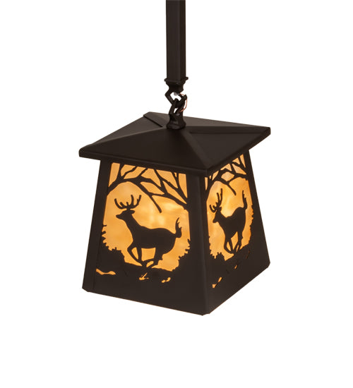 Bronze Deer Pine Trail Pendant Top | The Cabin Shack