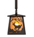 Dark Bronze Deer Pine Trail Pendant Front | The Cabin Shack