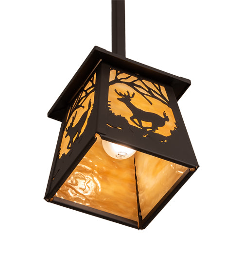 Bronze Deer Pine Trail Pendant Under | The Cabin Shack
