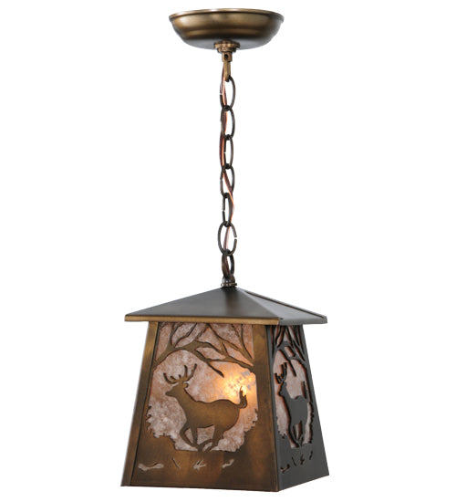 7" Square Running Deer Trail Mountain Pendant 4 | The Cabin Shack