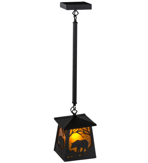 Black Woodland Forest Bear Pendant