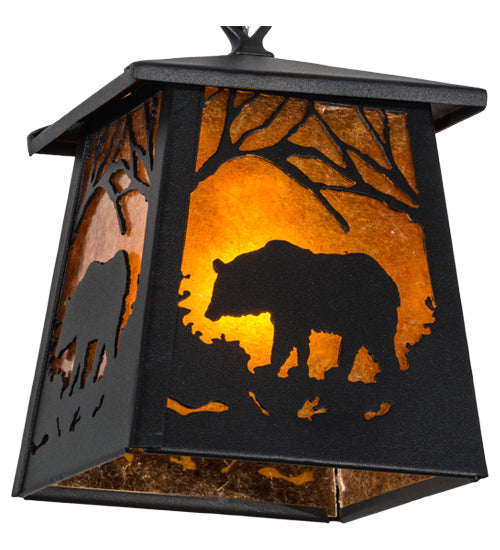 Black Woodland Forest Bear Pendant