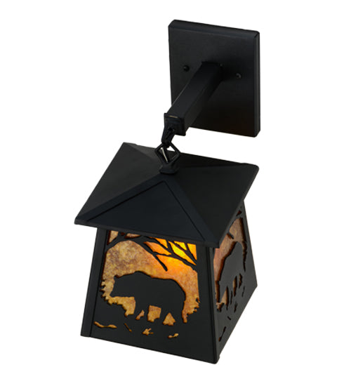  Black Majestic Woodland Bear Wall Sconce top  | The Cabin Shack