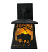  Black Majestic Woodland Bear Wall Sconce Front | The Cabin Shack