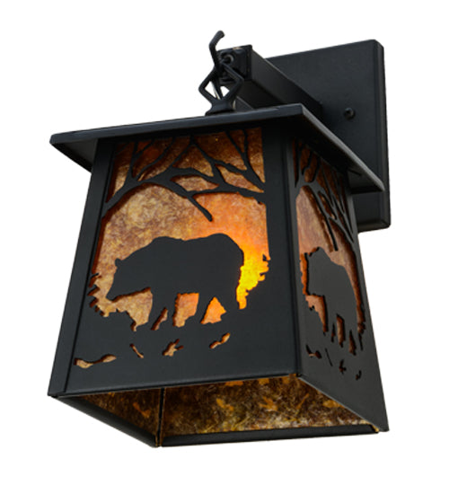  Black Majestic Woodland Bear Wall Sconce Under | The Cabin Shack