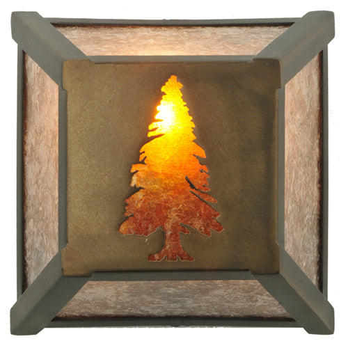 7" Wide Pine Forest Wall Sconce 1 | The Cabin Shack