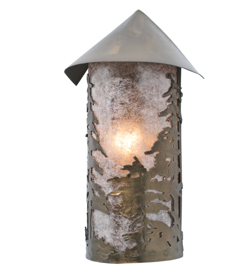 8.5" Wide Pine Forest Wall Sconce | The Cabin Shack