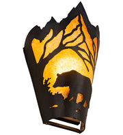 Textured Black Majestic Woodland Bear Wall Sconce Under | The Cabin Shack