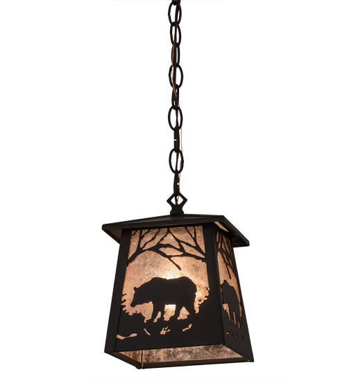 Rubbed Bronze Woodland Forest Bear Pendant