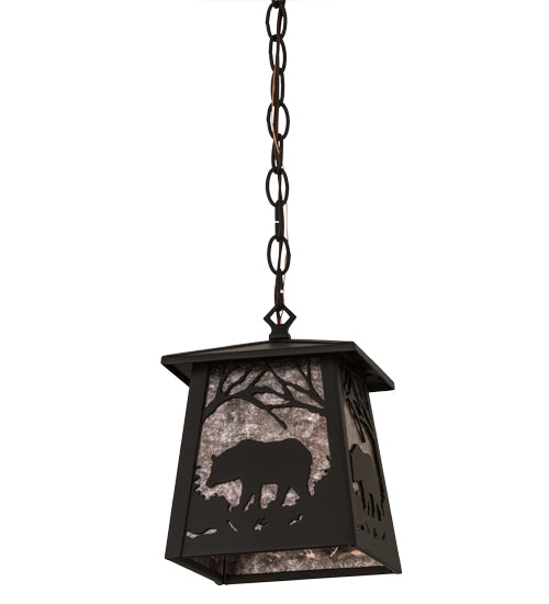 Rubbed Bronze Woodland Forest Bear Pendant