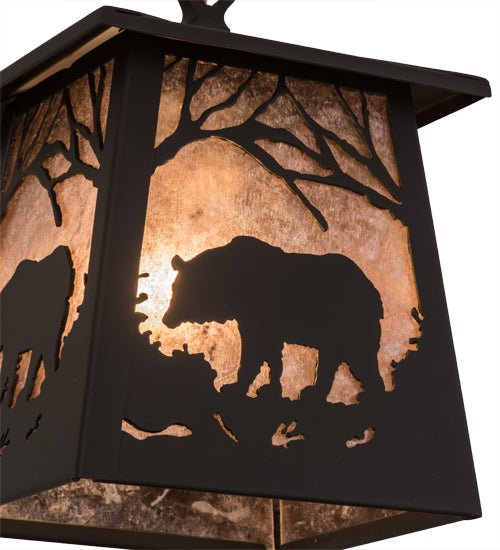 Rubbed Bronze Woodland Forest Bear Pendant