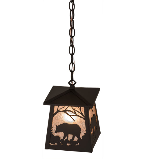 Rubbed Bronze Woodland Forest Bear Pendant
