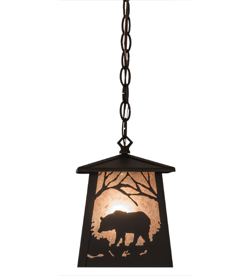Rubbed Bronze Woodland Forest Bear Pendant