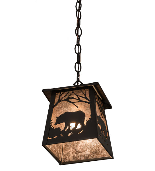 Rubbed Bronze Woodland Forest Bear Pendant