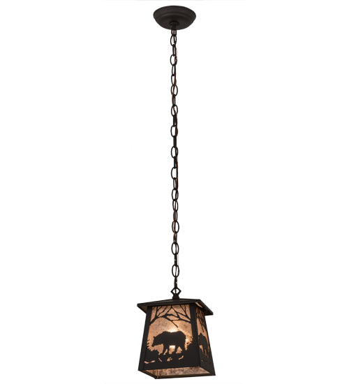 Rubbed Bronze Woodland Forest Bear Pendant