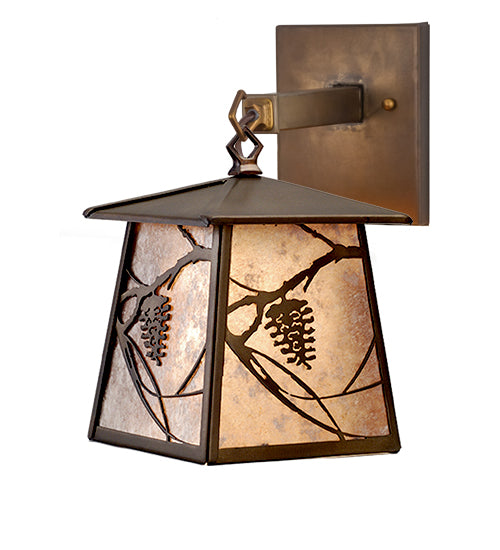 Antique Copper Beige Pinecone Trailhead Wall Sconce | The Cabin Shack