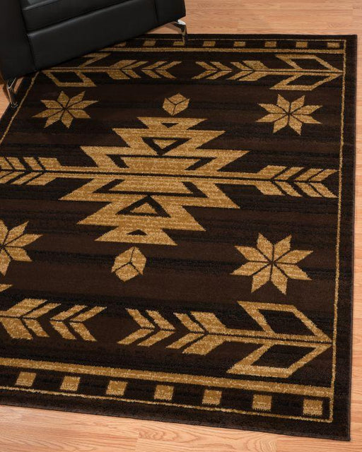 Aztec Coffee Rug Room View | The Cabin Shack
